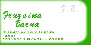fruzsina barna business card